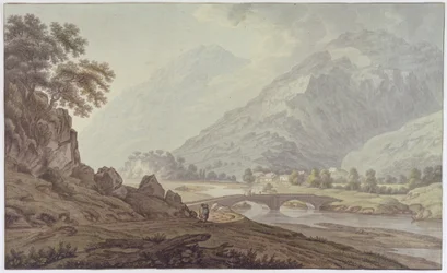 The Grange of Borrodale (penn og blekk med wc over grafitt på vevd papir)
